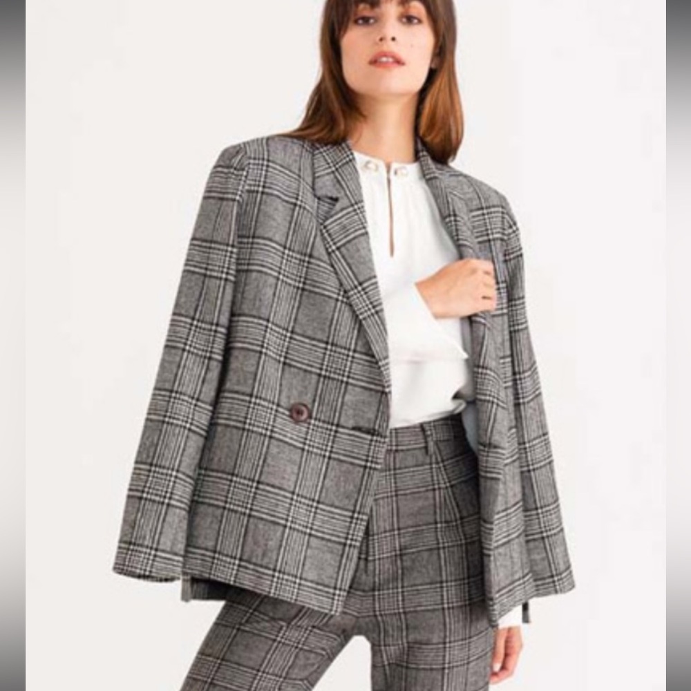 Petite Studio NYC Jane Plaid Gray Plaid